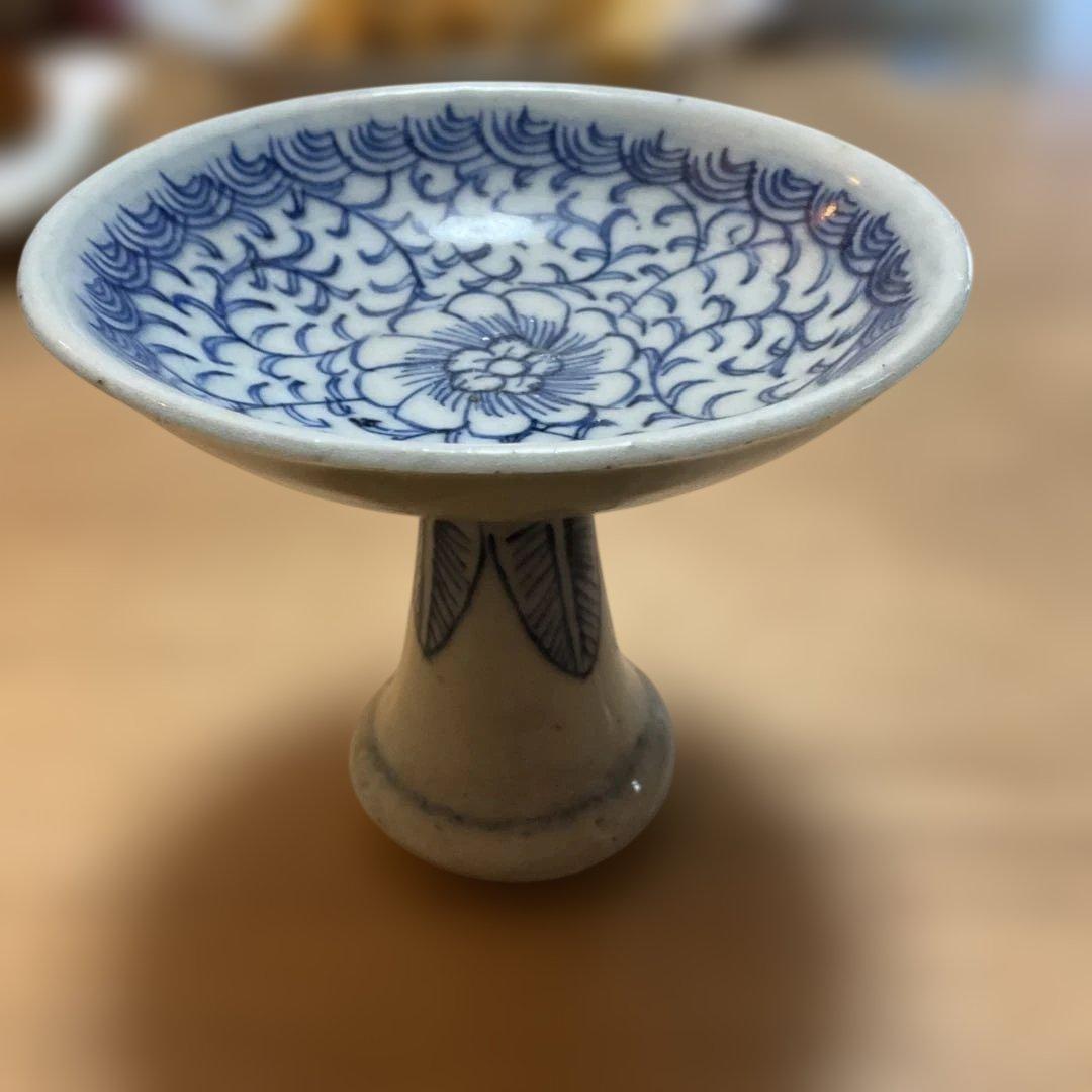 中国　清朝　高足盃　骨董品