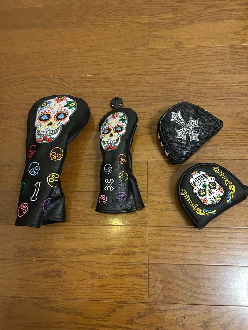 スカルデザイン スタンドゴルフバッグセット