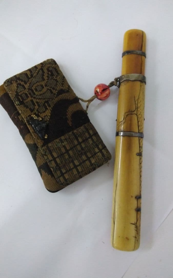骨董　煙草入れ　キセル付き