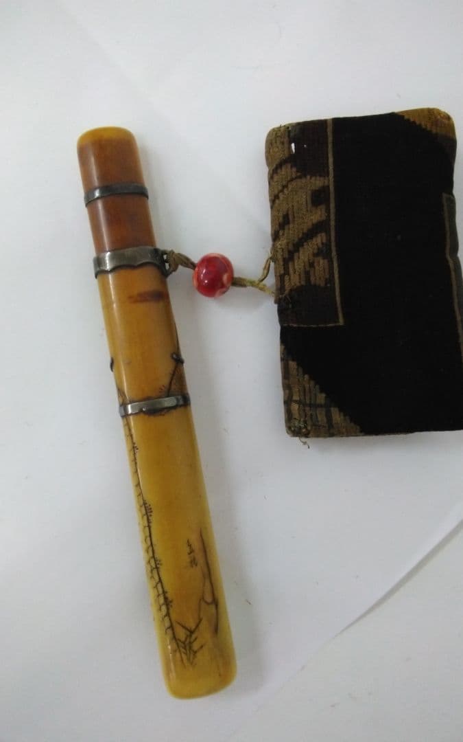 骨董　煙草入れ　キセル付き