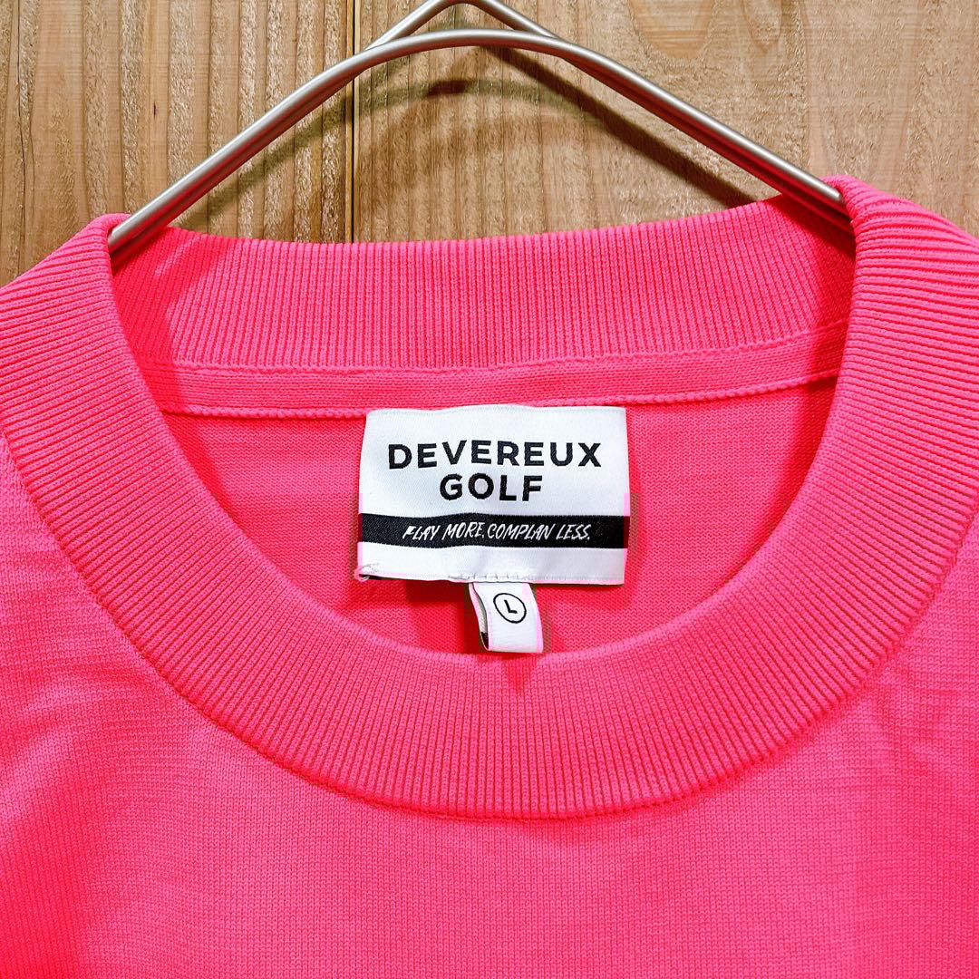 DEVEREUX デヴァローゴルフ チェッカーリブニットプルオーバー トレーナー