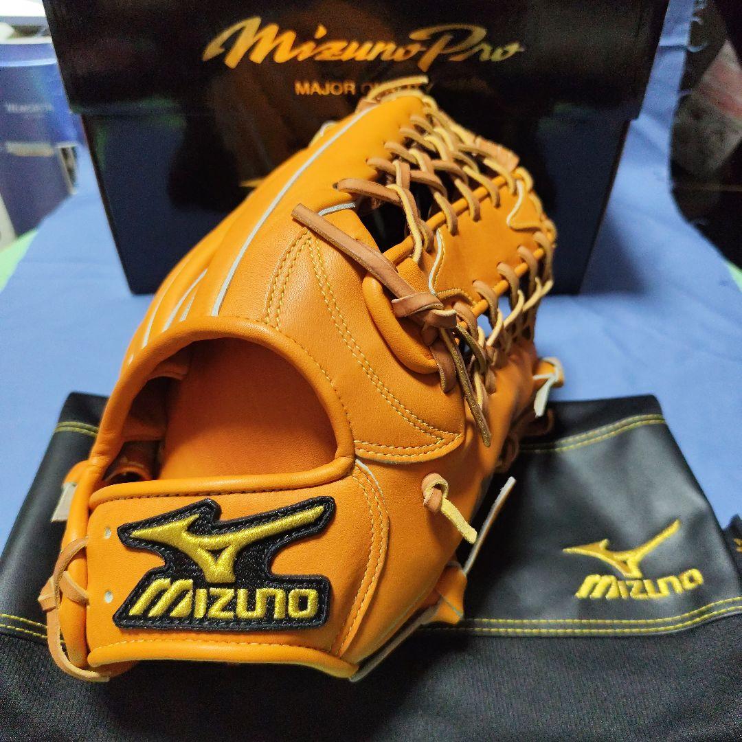 Mizuno Pro 軟式グローブ オレンジ