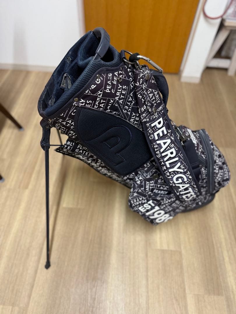 PEARLY GATES キャディバッグ 黒/ホワイト