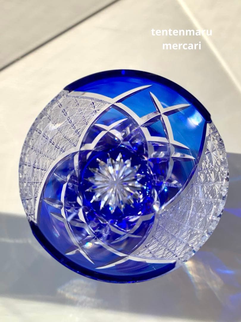 L*o様 江戸切子 ☆ 伝統工芸士 石塚春樹 ☆ 菊繋ぎ文様 ペアタンブラー