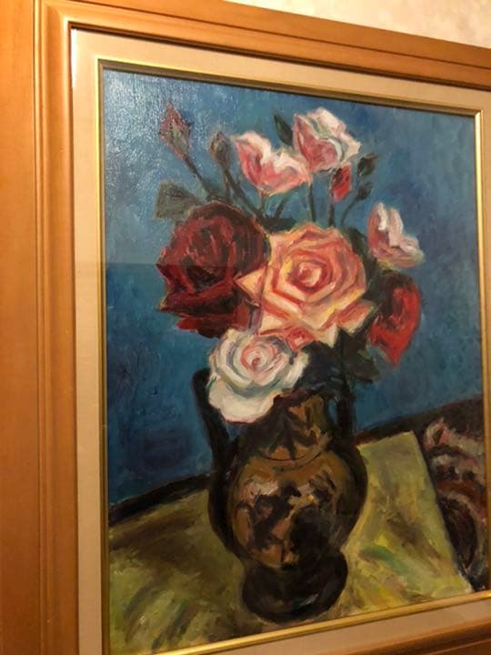 再値下げ　小山敬三の肉筆模写薔薇