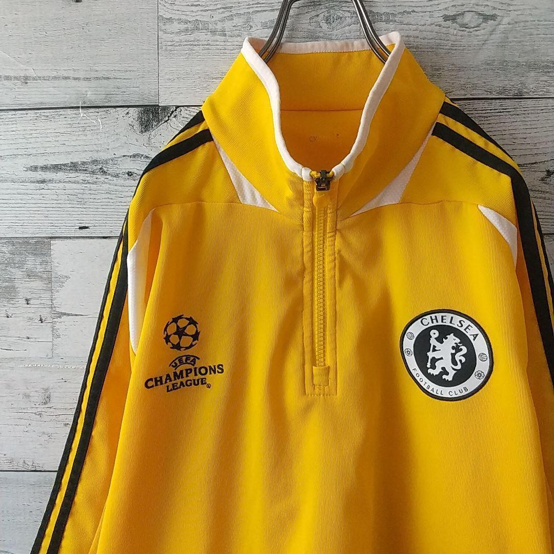 アディダス チェルシー CL仕様 刺繍 ハーフジップ 長袖 ジャージ 3L相当