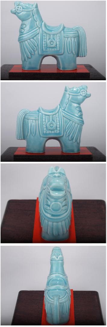 骨董市仕入れ品　馬の置物　陶器 X703C11-5