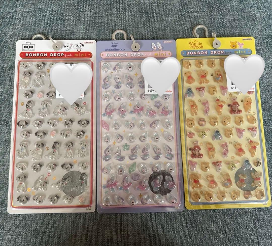 正規品 ディズニーボンボンドロップシール　6種セット