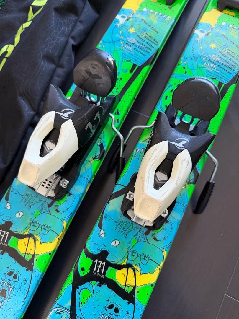 LINE スキー板　ビンディング　ケース　3点セット