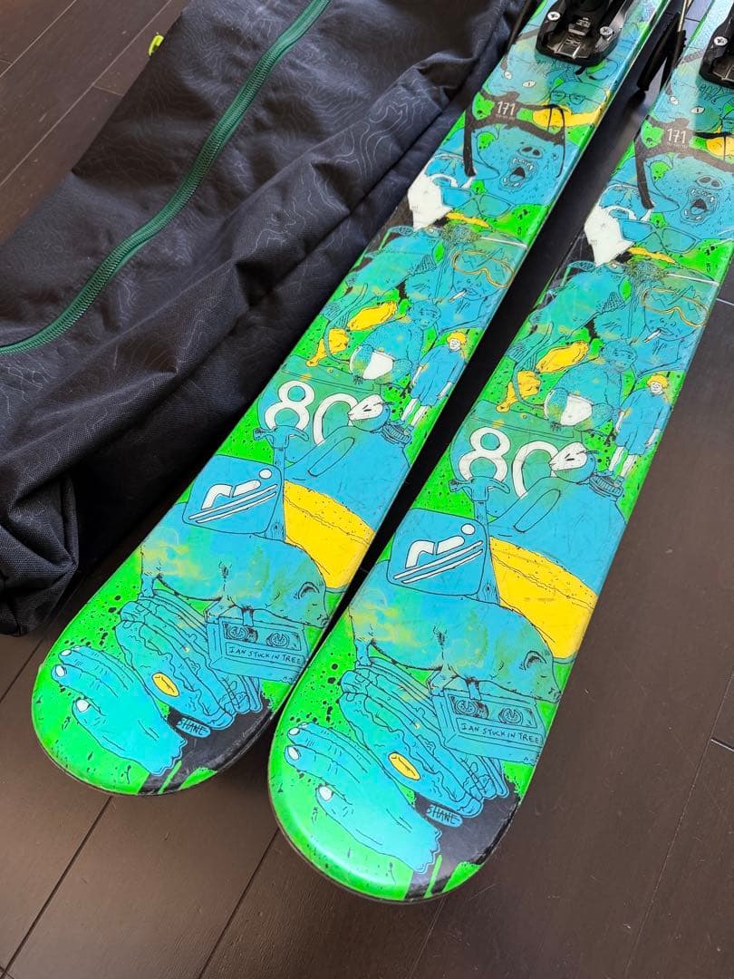 LINE スキー板　ビンディング　ケース　3点セット