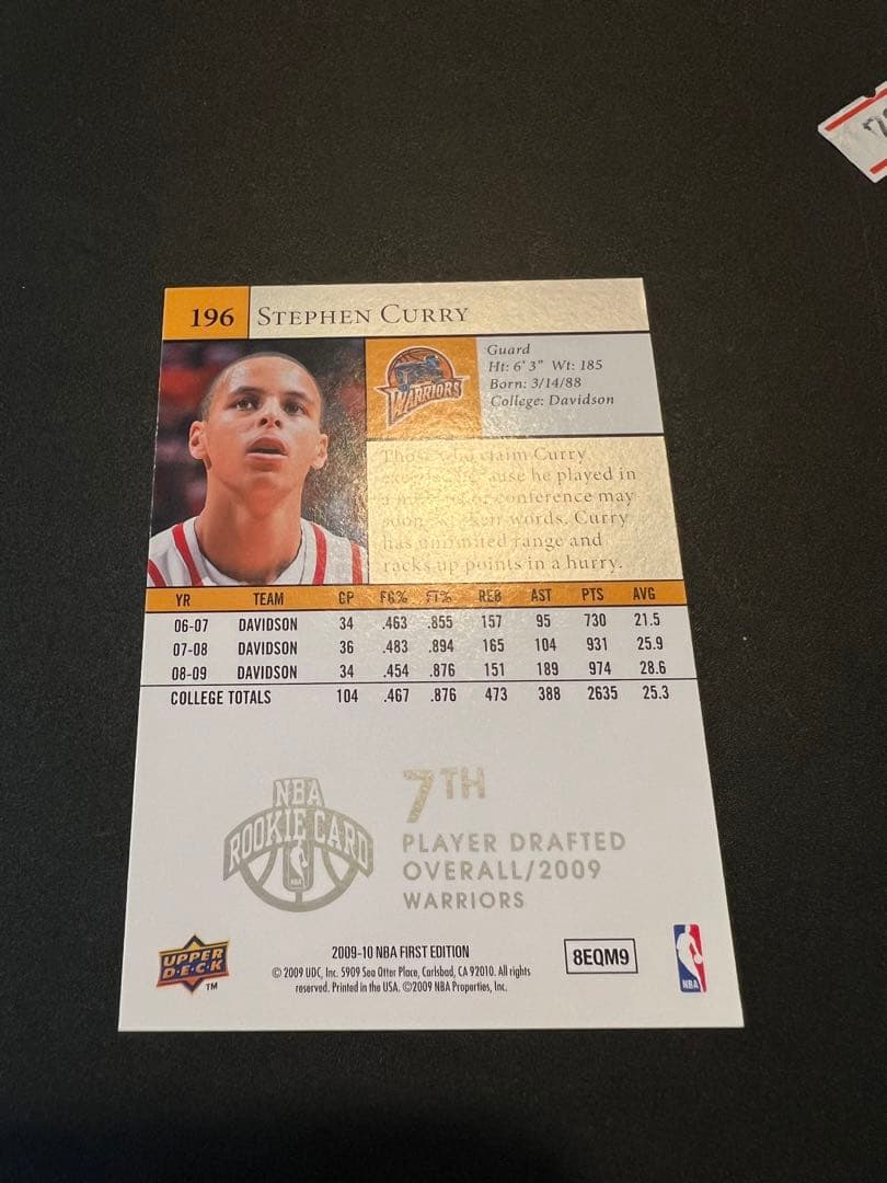 NBA ステフィンカリー　カード