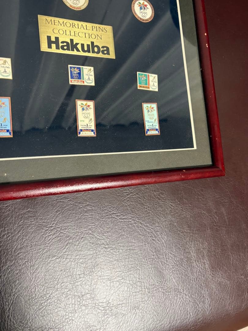 【希少・額装品】1998年 長野オリンピック 1周年記念 白馬 ピンバッジセット