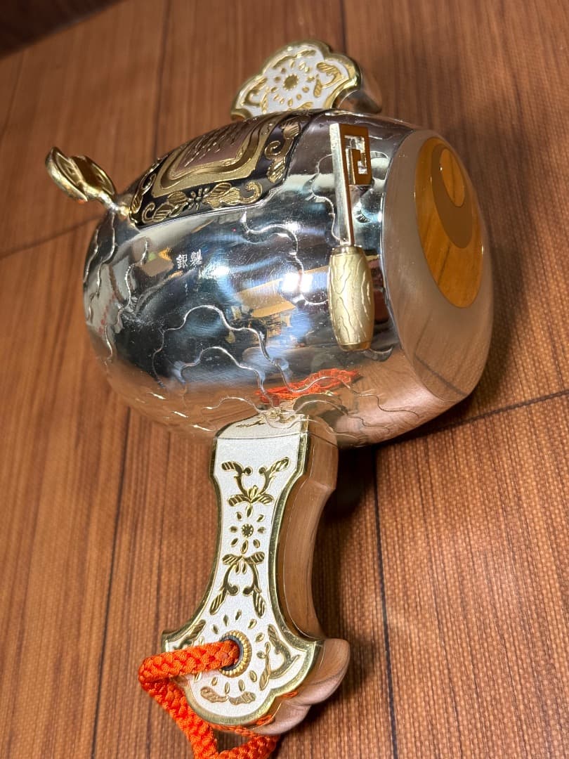 銀製刻印　小槌　銀のみの重さ255g