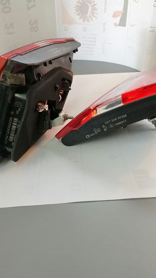 赤色 角型 テールライト 2個セット