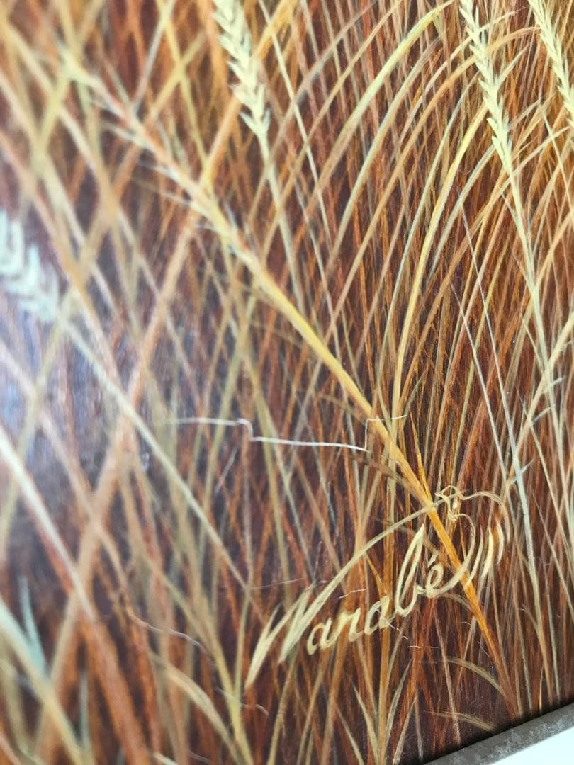 油彩画 飛鳥童 あすか わらべ 草原のライオン「Hunters」原画