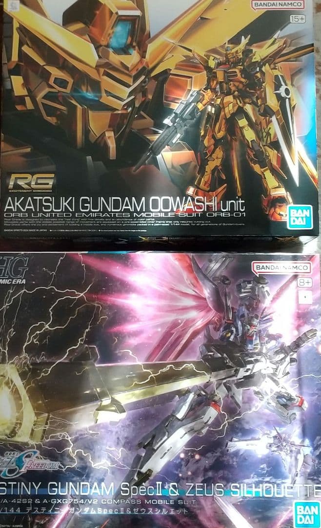 RG アカツキ HG ディスティニーspecⅡ ゼウスシルエット