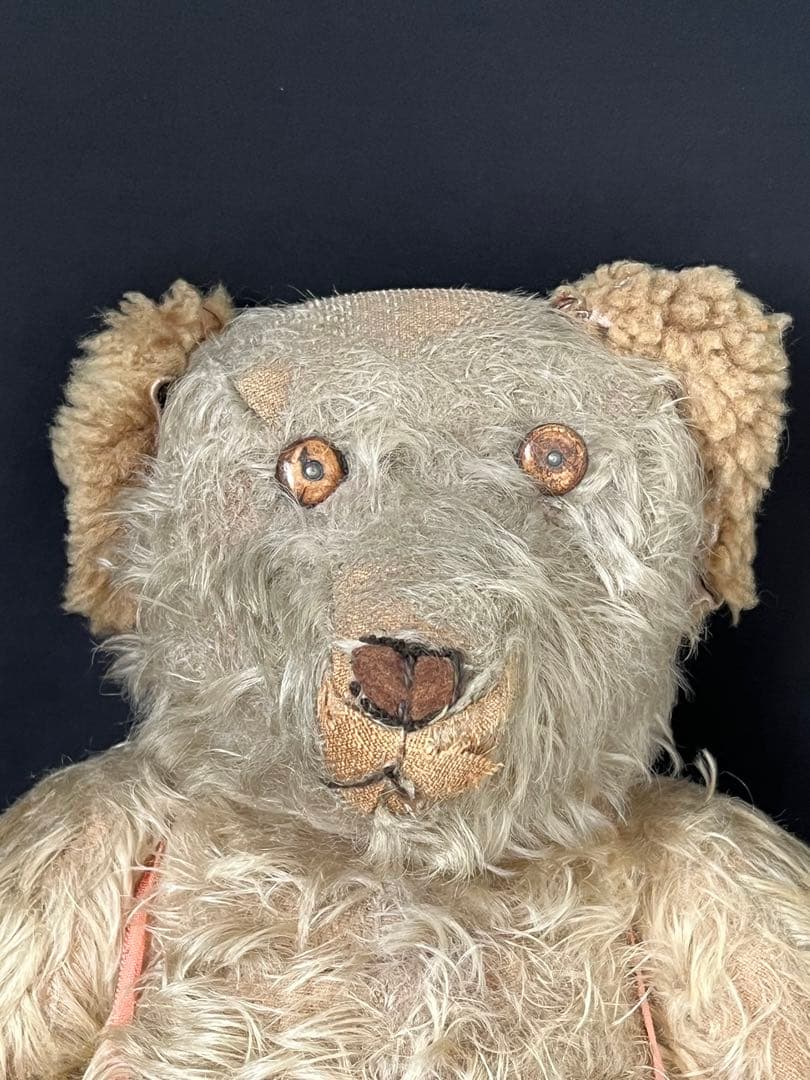 アンティークヴィンテージ英国製テディベア 革靴ぬいぐるみベアくまドール