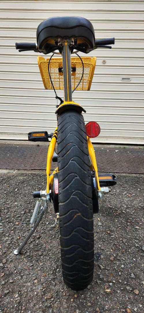 子供用自転車　イエロー　16インチ　前カゴ付き　補助輪あり