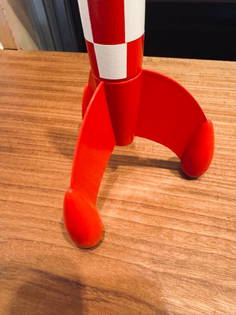 【新品】タンタンの冒険 TINTIN ロケット 22cm 希少 木製
