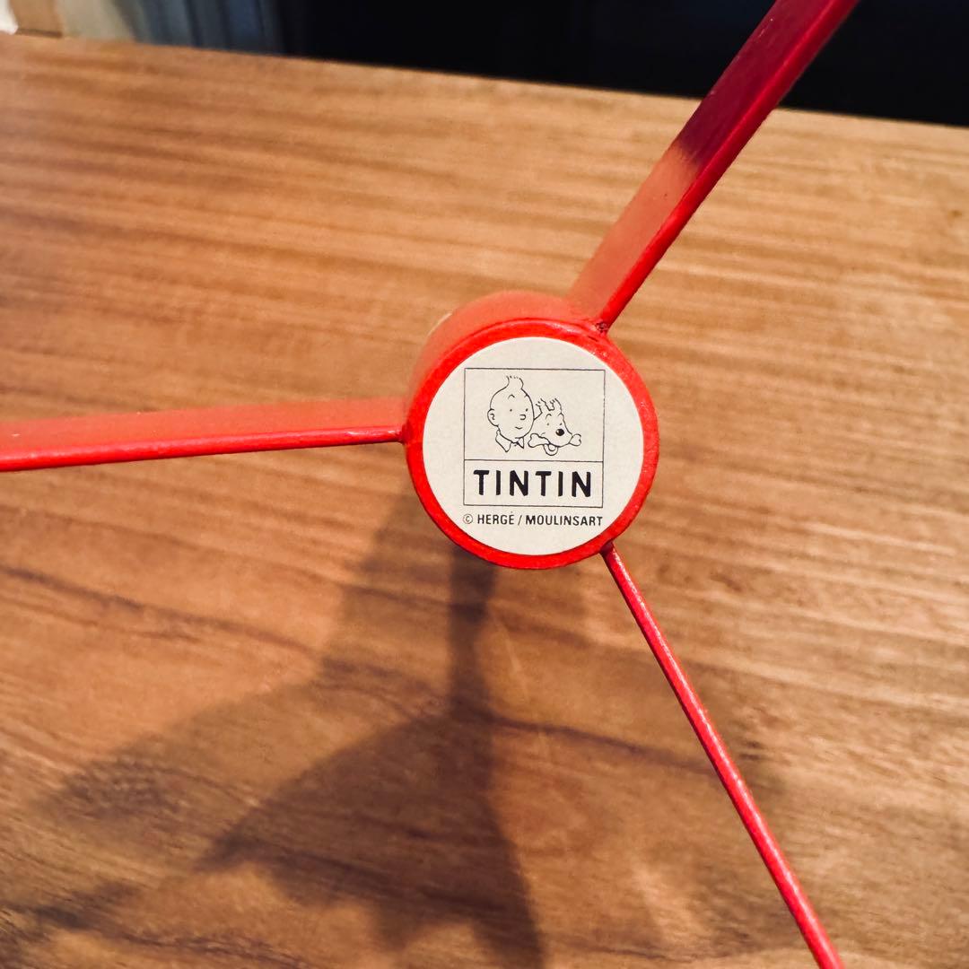 【新品】タンタンの冒険 TINTIN ロケット 22cm 希少 木製