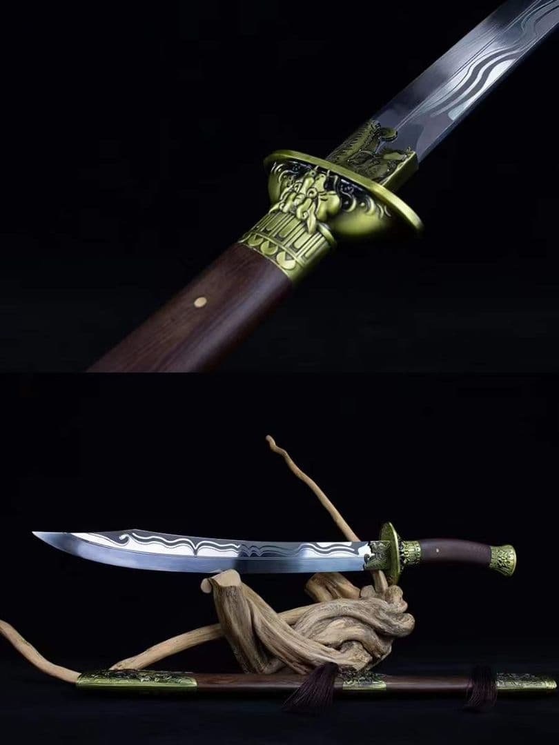 遮日牛尾刀-古兵器 武具　刀装具　日本刀　模造刀 居合刀 短刀