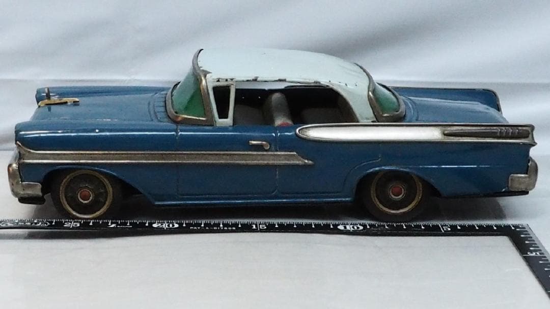 米澤【58マーキュリー モントクリア青 大】ブリキ tin toy car箱無