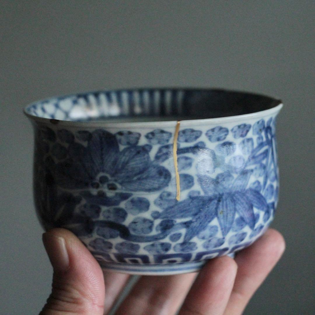 古伊万里 染付 茶碗 古美術 古道具 アンティーク