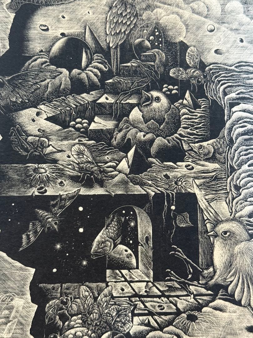 小林敬生作　静止した刻　オリジナル木口木版画集　サイン番号入　送料込み1222