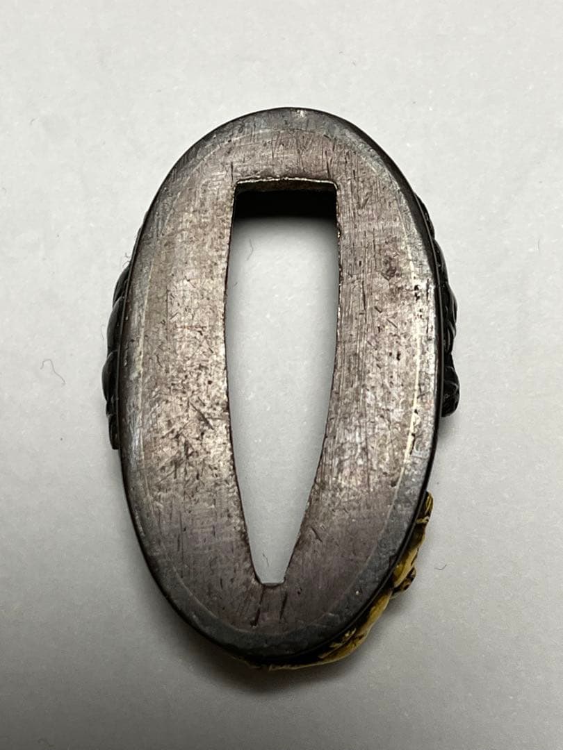 最終値下げ 金象嵌 縁頭 駿馬 刀装具 (刀剣 鐔 鍔 )