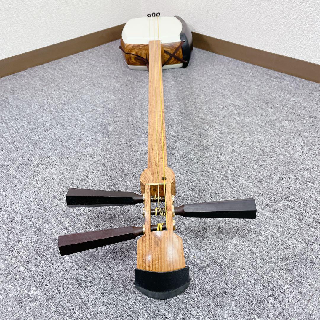 津軽三味線 延棹 花梨 丸打胴 和楽器 東さわり 太棹