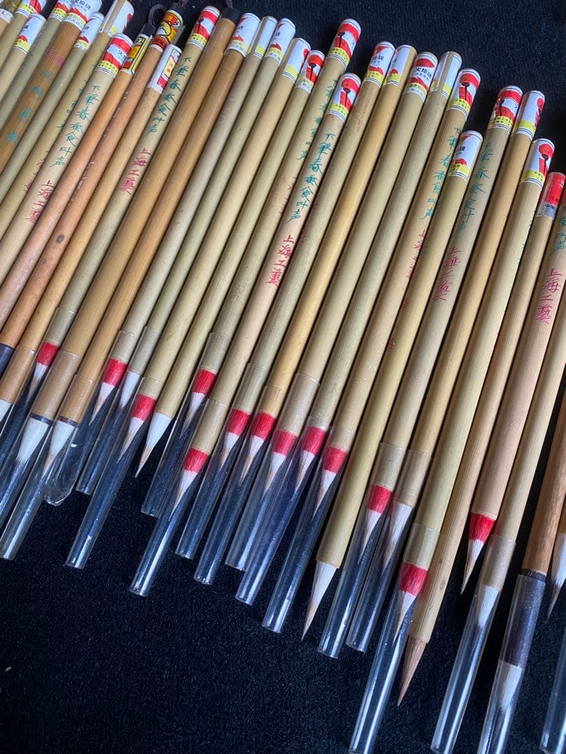 書道筆　まとめ売り　100本　上海工藝　火炬牌　中国筆　古筆　小筆