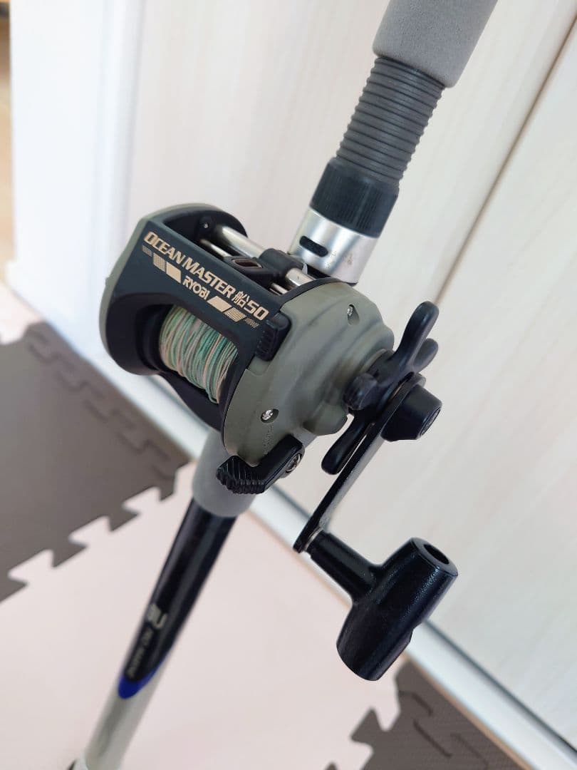 船　ロッド 2本(中通し舟竿)　リール2個　セミハードケース