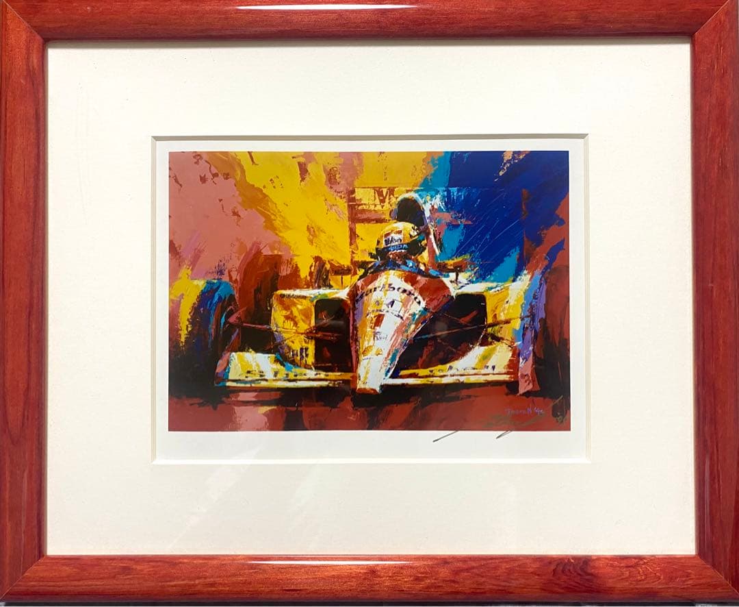 A.セナ マクラーレン・ホンダ MP4/6  中津達リトグラフ 額装付き 未使用
