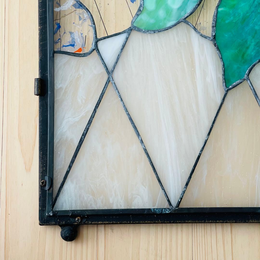 ✮美品✮ ステンドグラス　ボタニカル　壁掛け　オブジェ