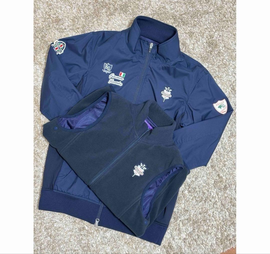 BEAMS GOLF メンズ ゴルフ ブルゾン ベスト S ネイビー