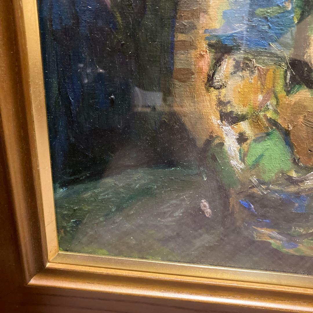 値下げ中川一政10号模写額付き