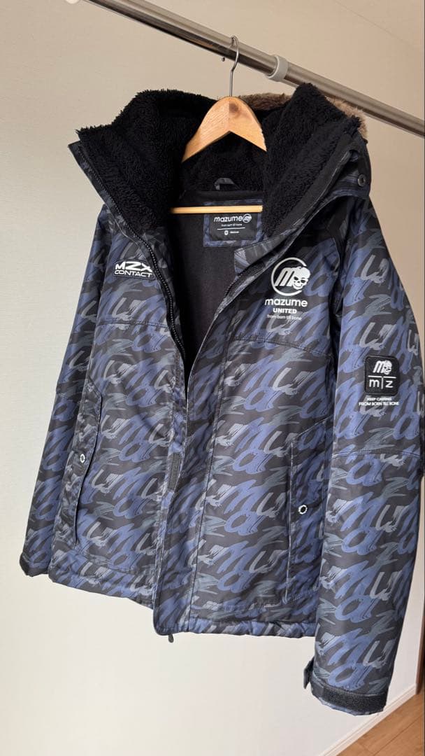 ポール　mazume 迷彩柄 レインウェア 上下セット ファー付き