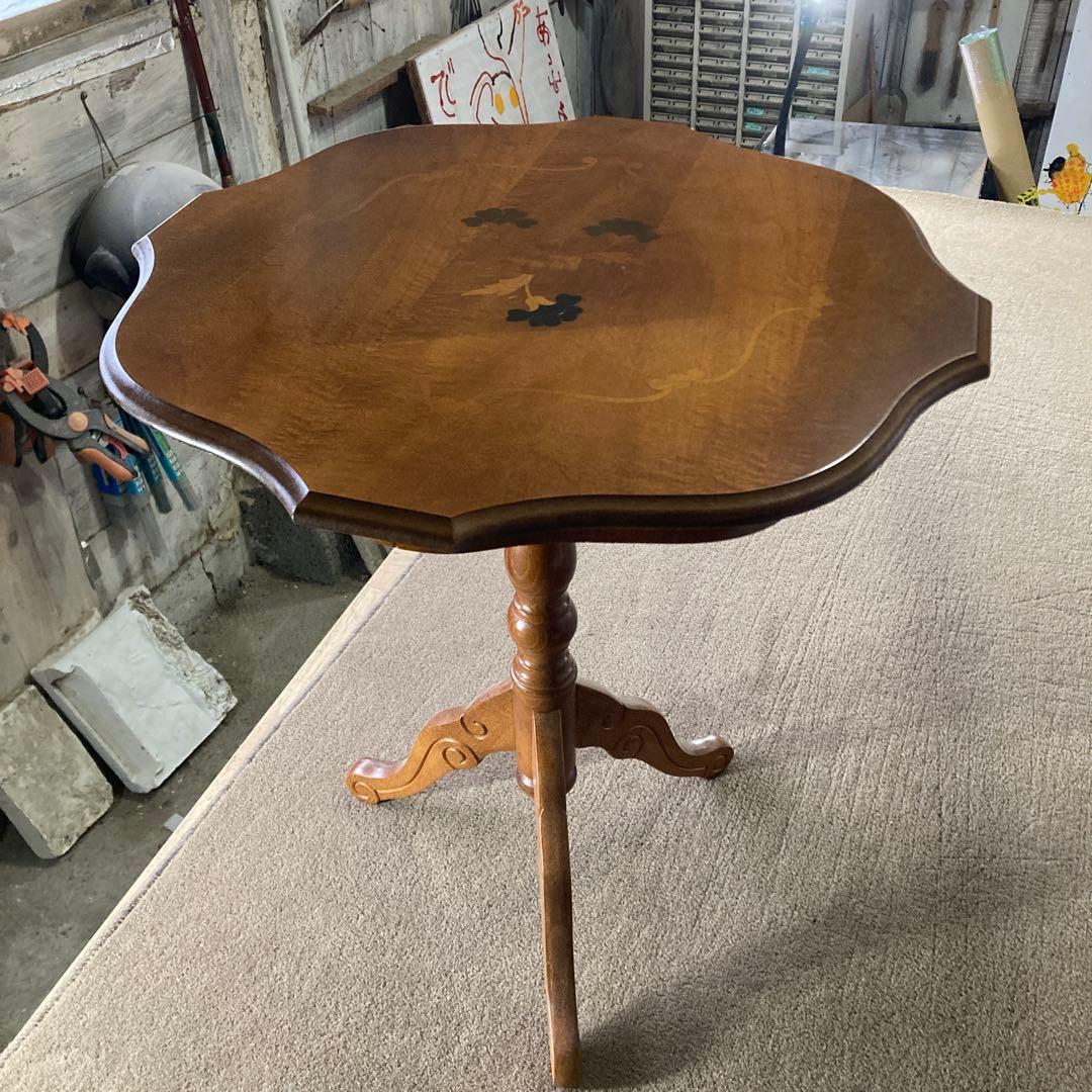 ダ*コ様 象嵌 コーヒーテーブル 丸テーブル サイドテーブル 幅54cm C