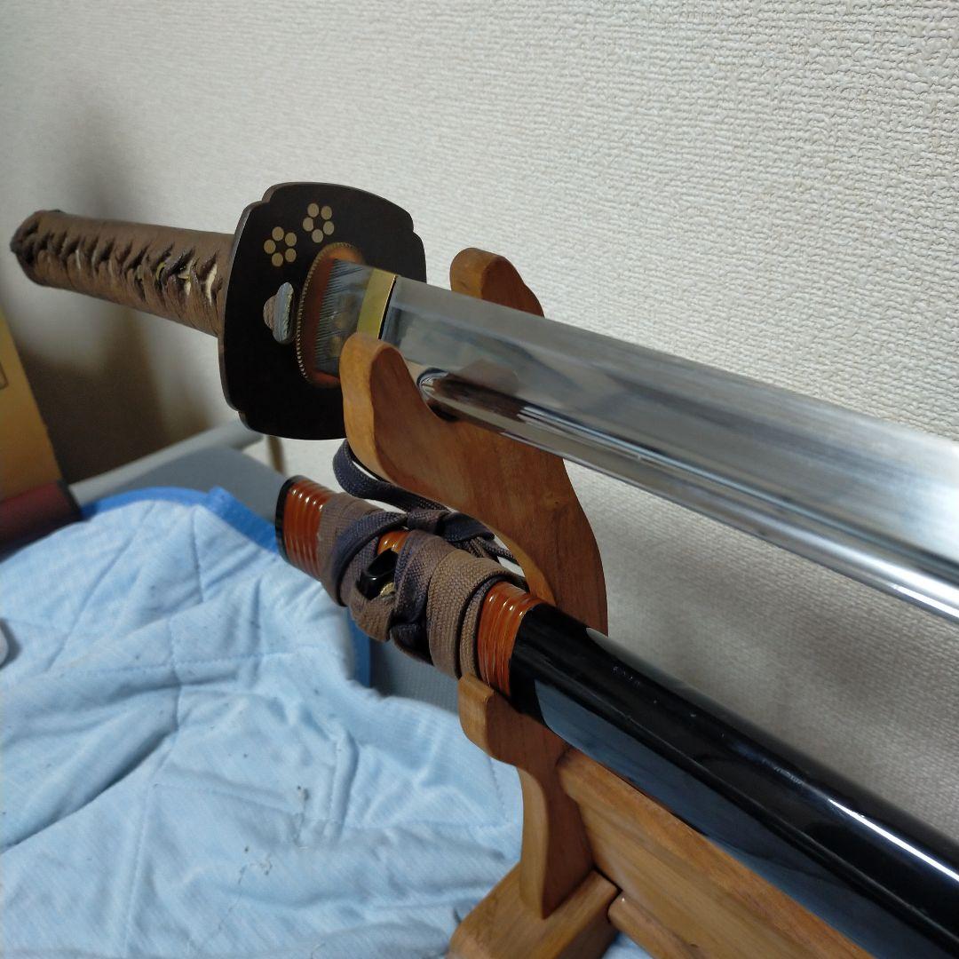 居合刀　模造刀　日本刀　刀剣　同田貫　正国　鉄鍔　樋入り刀身　藤巻鞘　鮫皮 打刀