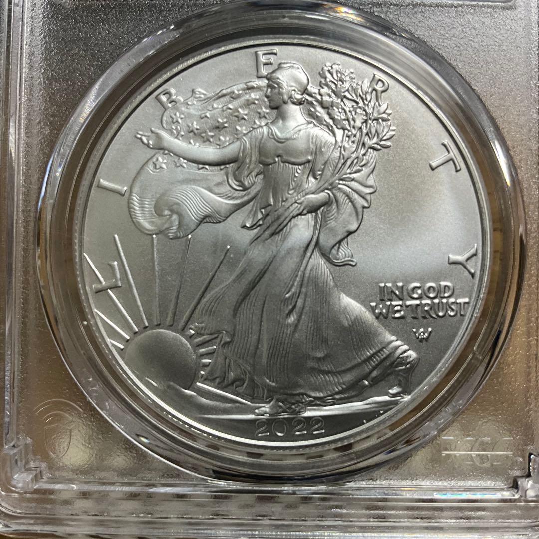 【新品】Silver Eagleイーグル銀貨2022 PCGS MS70