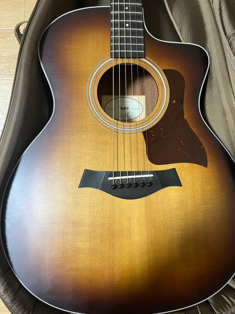 Taylor214ce-Koa SBギターケースピックカポ付き