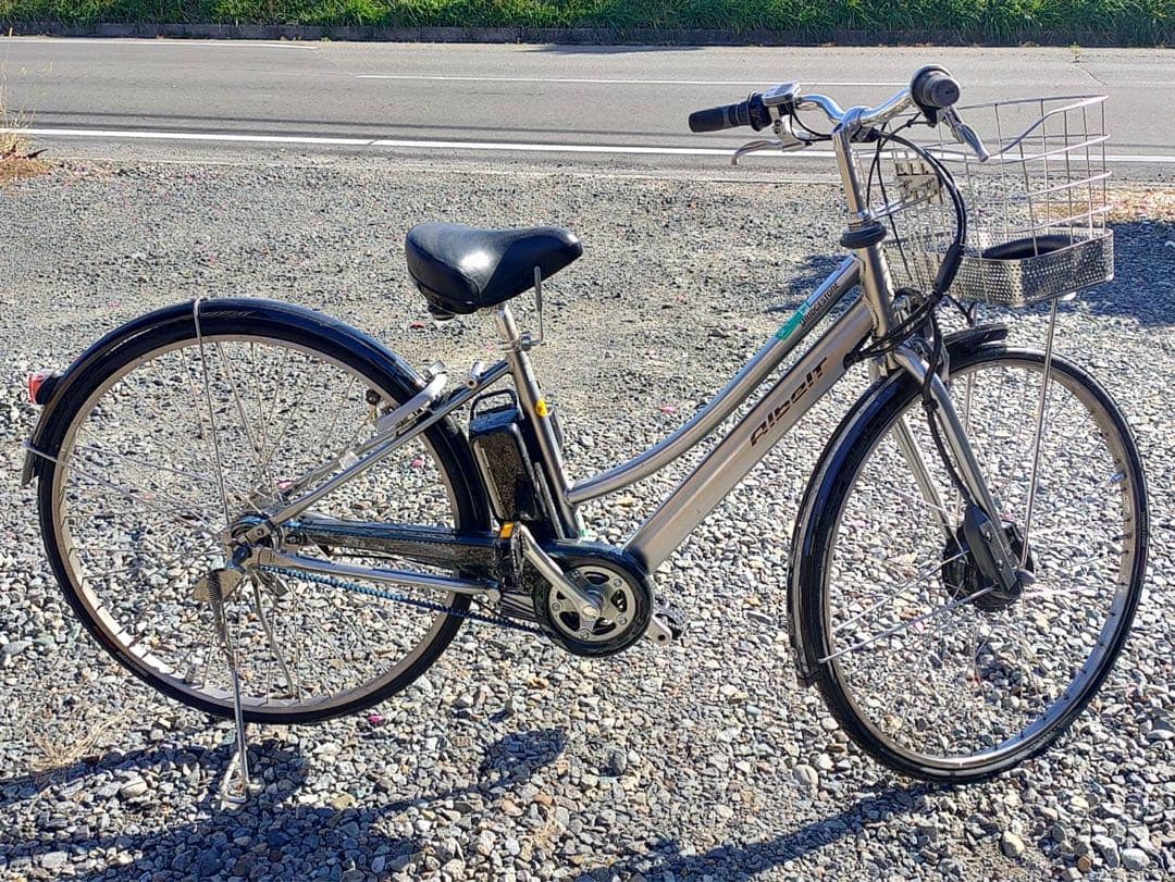 電動アシスト自転車 シティタイプ シルバー 26インチ