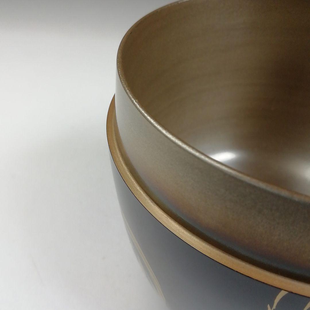 Ｔ７７０　棗　『鳳凰蒔絵　内銀丸紋』『大棗』『中村宗尹』漆塗　共箱　茶道具