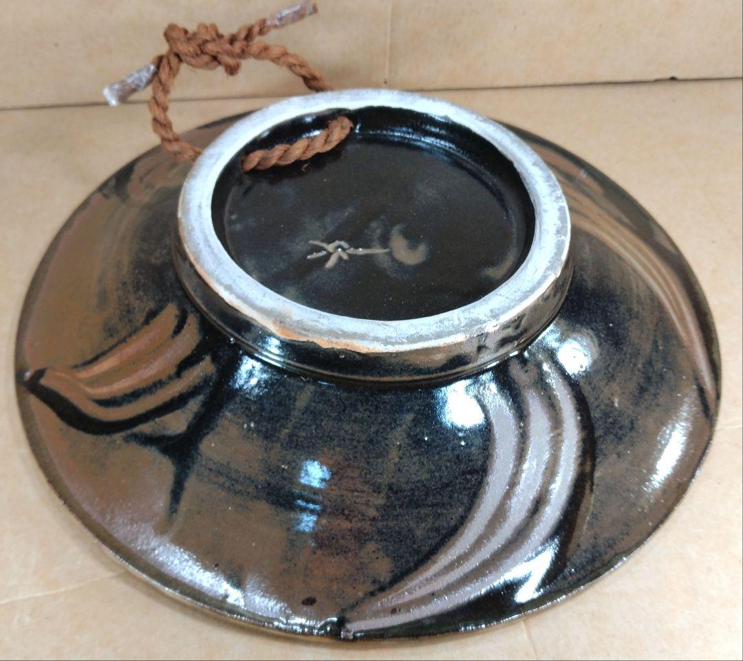 トマリン、傑作【本物保証】金城次郎 八寸皿(笑魚海老樹文）共箱 栞人間国宝