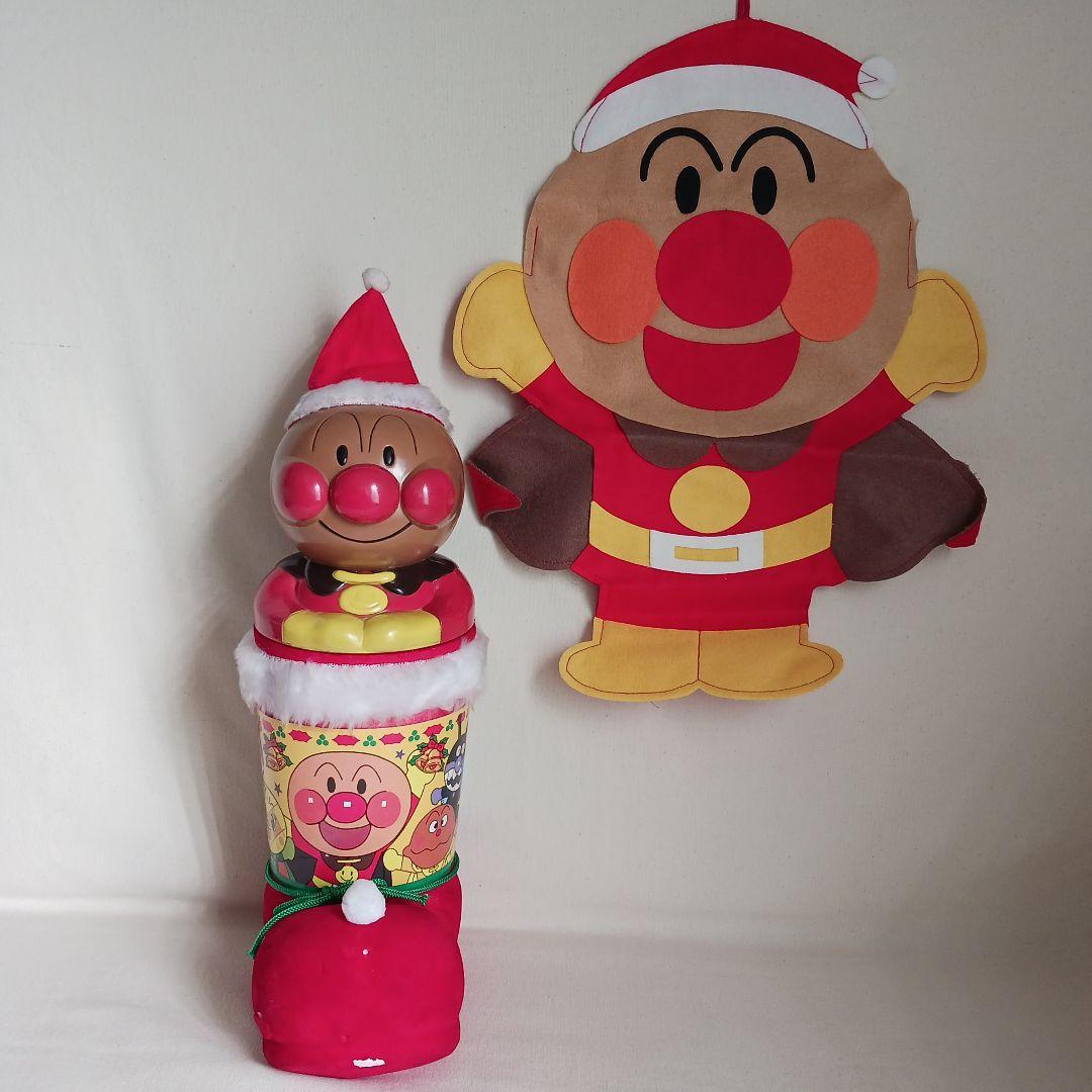 商*い様 不二家　アンパンマン　クリスマス ブーツ　壁掛け袋付き　レトロ