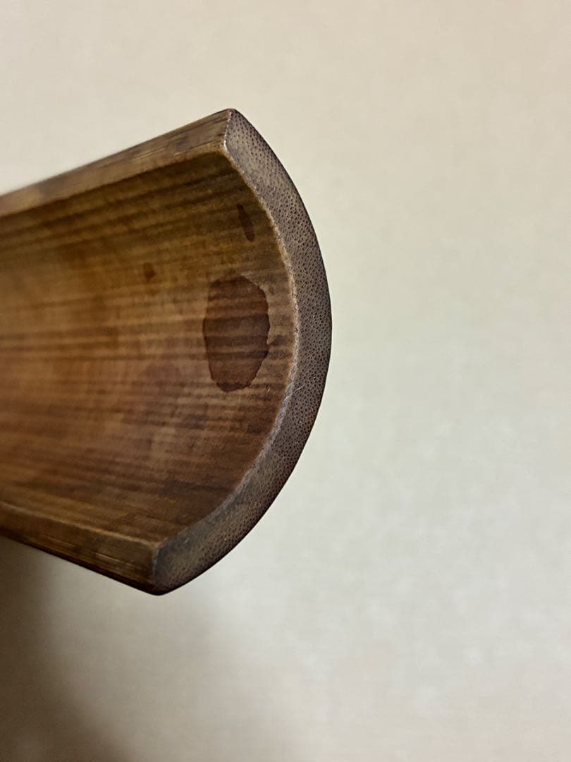 藤哲斎 刀 密彫 竹茶量 茶合 在銘 煎茶道具 竹笋と竹葉図彫 骨董品古美術品