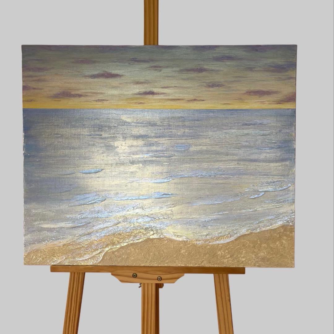 65.2×53cm 海の風景 テクスチャーアート 海の絵 海 海アート