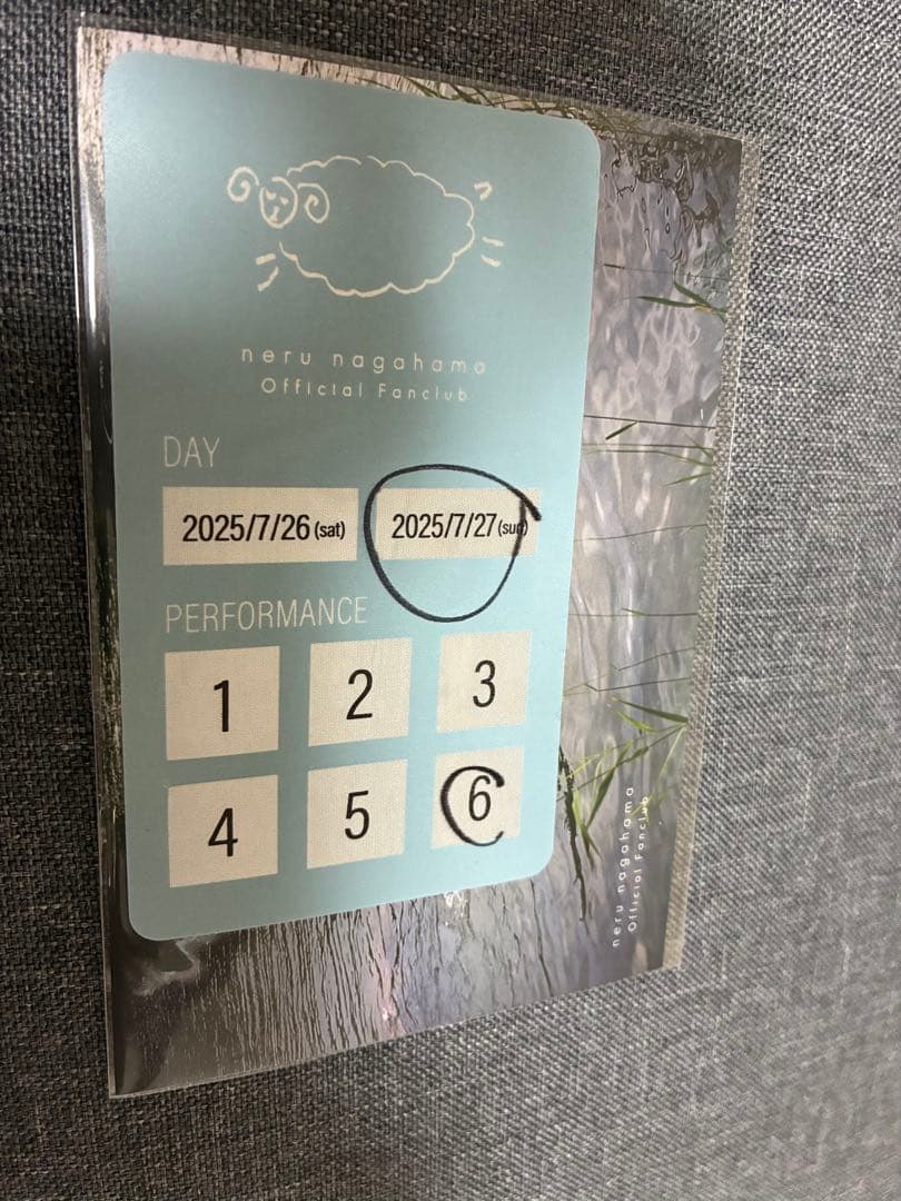 長濱ねる　ファンクラブ限定　直筆サイン入りポストカード