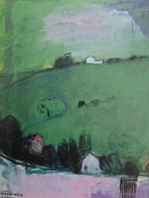 吉岡耕二、カーニュ、希少画な集画、状態良好、新品高級額・額装付