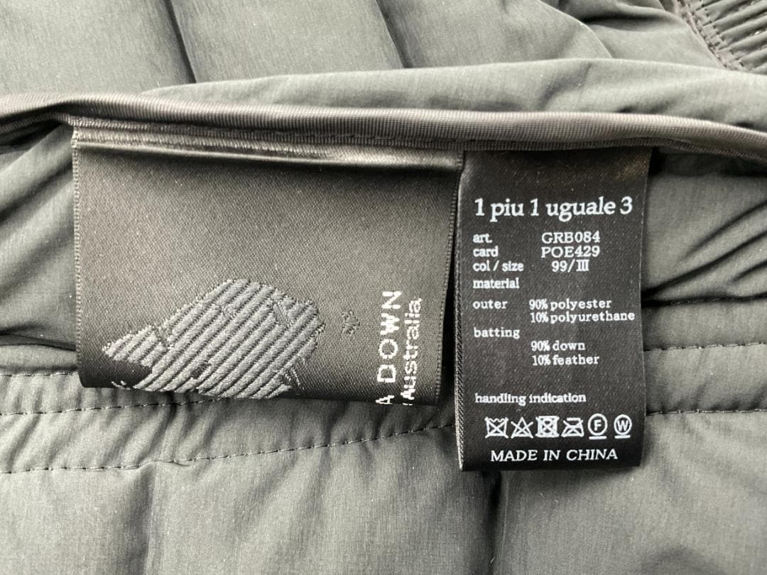 【未使用】1PIU1UGUALE3 GOLF× 戸賀敬城 ダウンスニードジャック